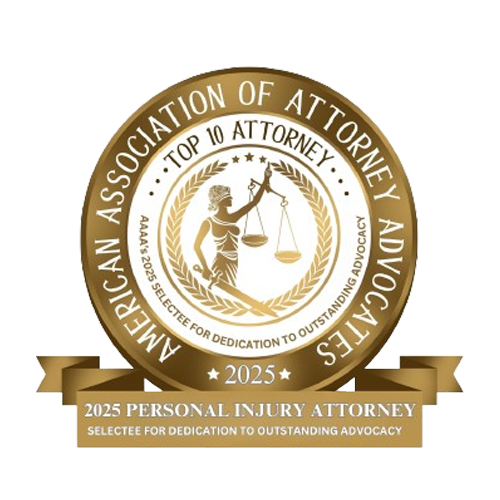American Assiciation of Attorney Advocates | 2025 | 2025 Personal Injury Attorney | Selectee for Dedication of Outstanding Advocacy